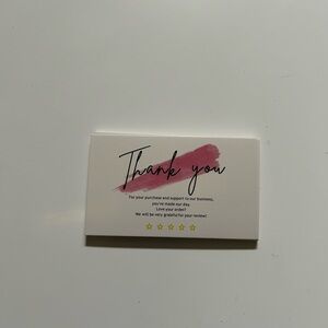 Elegant Thank You Cards with Pink and Gold Accents pack of 10
